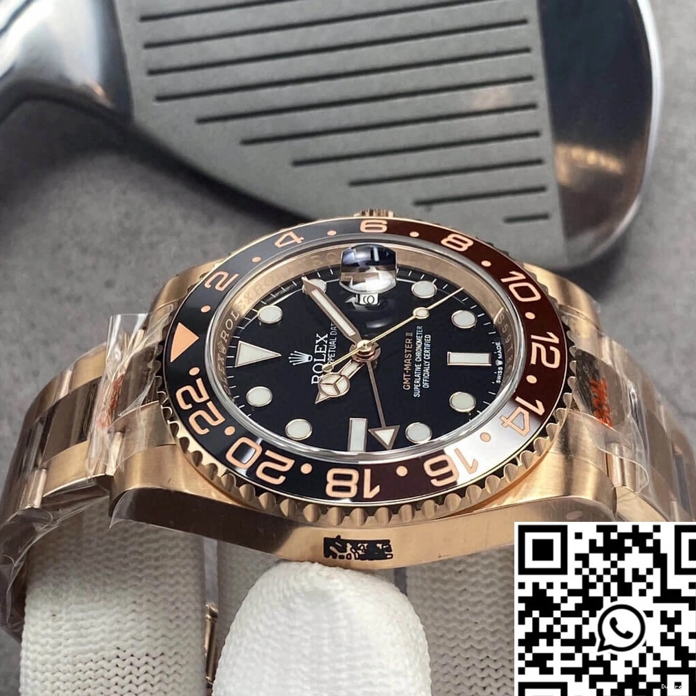 Master GM Factory Black Rolex 126715CHNR-0001 Dial II GMT Gold Rose 0427